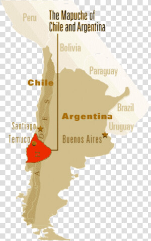 Mapuche Map  HD Png Download