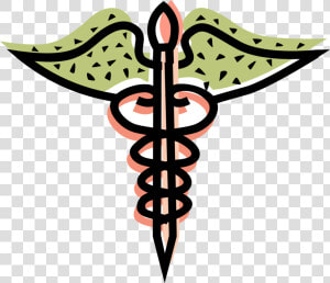 Vector Illustration Of Caduceus Staff Entwined By Two   Clip Arts About Vaccine  HD Png Download