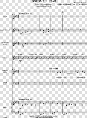 One Small Star Thumbnail One Small Star Thumbnail   Sheet Music  HD Png Download