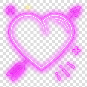  love  heart  arrow  neon  geometric  overlay  layers   Heart  HD Png Download