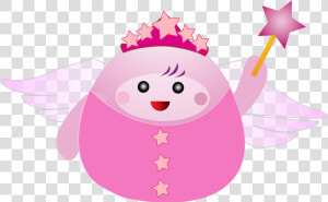 Pink Fairy With Wand Vector Clipart   Fairy  HD Png Download