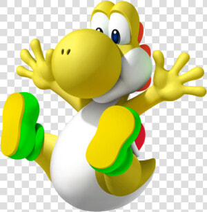 Yoshi Clipart Jumping   Mario Bros Yoshi Amarillo  HD Png Download