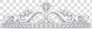 Tiara Ring In 10k White Gold With   Tiara  HD Png Download