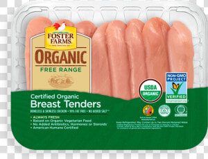 Organic Breast Tenders   Foster Farms Chicken Tenders  HD Png Download