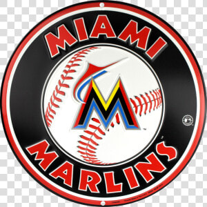 Miami Marlins Baseball Circle  HD Png Download