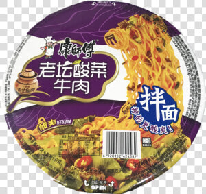 Master Kong Pickled Beef Flavour Noodle Bowl 康師傅老壇酸菜牛肉麺   Vermicelli  HD Png Download