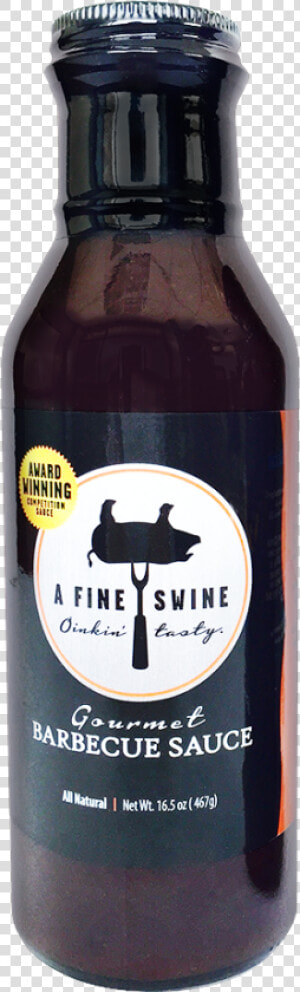 A Fine Swine Original Gourmet Bbq Sauce   Beer Bottle  HD Png Download