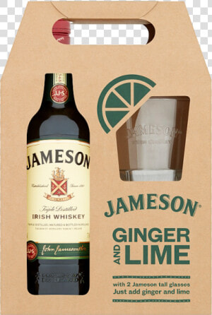 Jameson 70cl 2 Glass Gift Set   Alcohol Gift Box Packaging  HD Png Download