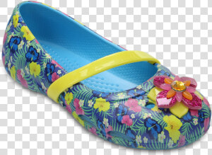 Iconic Crocs Comfort Sandals Floral Girl Gibits  HD Png Download