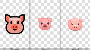 Pig Face On Various Operating Systems Clipart   Png   Cartoon  Transparent Png