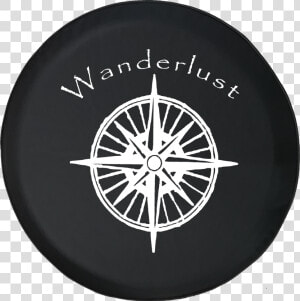 Wanderlust Nautical Star Compass Spare Tire Cover Fits   Gathering City From Above  HD Png Download