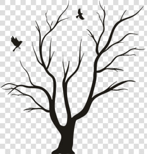 Silueta De Arbol Sin Hojas  HD Png Download