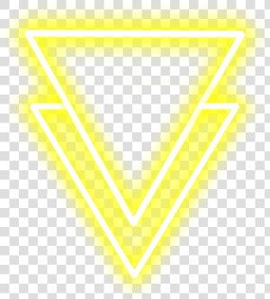  neon  triangle  yellowneon  neonlights  streetlight  HD Png Download