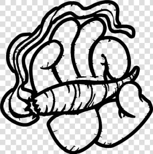 Clip Art Blunt Drawing   Cartoon Hand Holding Joint  HD Png Download