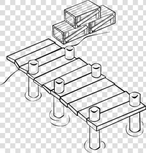 Dock Png Black And White   Drawing Of A Dock  Transparent Png