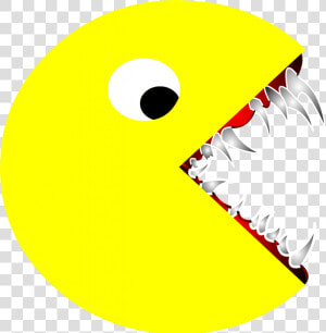 Scary  Pacman  Pac man  Sharp  Teeth  Cartoon  Drawing   Scary Pacman  HD Png Download