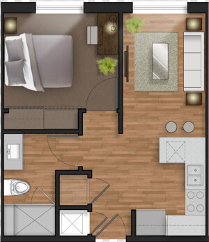 1 Bedroom Student Apartment  HD Png Download