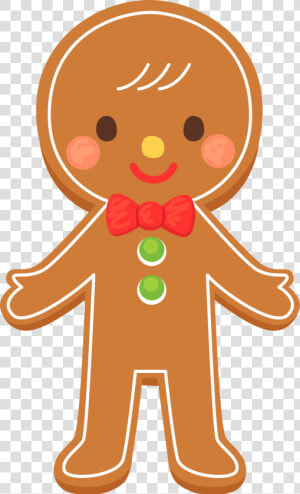 Clipart Cookies Cute   Cute Gingerbread Man Clipart  HD Png Download