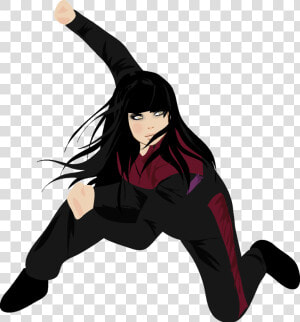 Kung Fu hip hop Dance black Hair anime wushu kung Fu zui   Girls Martial Arts Anime  HD Png Download