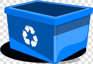 Recycle Bin Svg Clip Arts   Blue Recycling Bin Clipart  HD Png Download