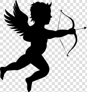 Angel  Arrow  Bow  Cartoon  Cherub  Chubby  Cupid   Cupid Silhouette Png  Transparent Png