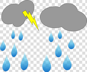 Clipart Of Cloud  Showers And Thunder   Transparent  HD Png Download