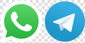 Whatsapp And Telegram Logo  HD Png Download