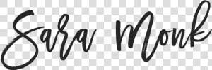 Sara Monk   Sara Monk Written In Calligraphy  HD Png Download