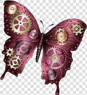 Butterfly Steampunk Clip Art   Steampunk Butterfly Art  HD Png Download