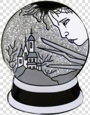 Edward Scissorhands Snow Globe Pin   Globe  HD Png Download