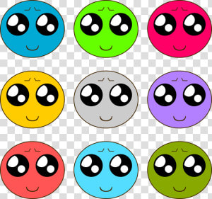 Smiley In Verschiedenen Farben  HD Png Download