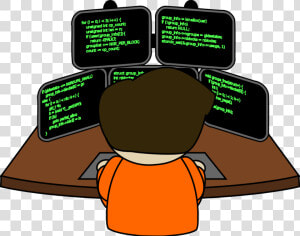 Clip Art People On Computers   Programming Clipart  HD Png Download