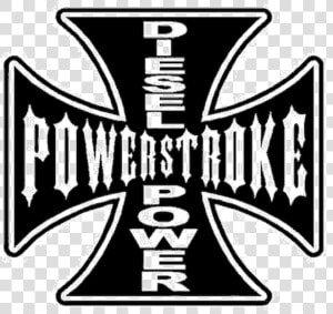 Diesel Power Maltese Cross Power Stroke Decal High   Katie Hill Nazi Tattoo  HD Png Download