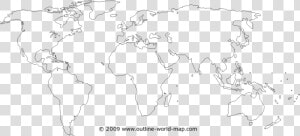 World Map Outlines Vector Black And Map Of World   World Map Blank Printable Pdf  HD Png Download