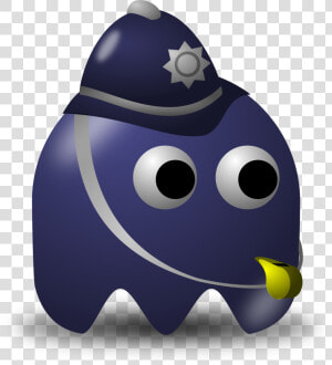 Purple smile pacman   Policeman Clipart  HD Png Download