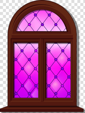 Clipart Church Stained Glass   Pink Castle Window Clipart  HD Png Download