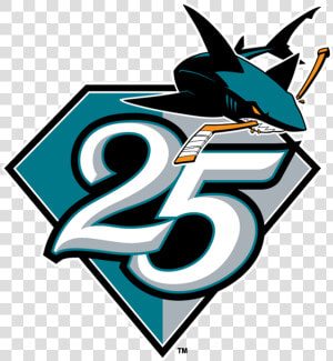 Transparent San Jose Sharks Png   San Jose Sharks 25th Anniversary Logo  Png Download