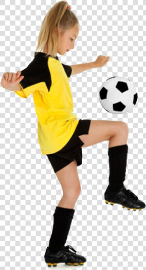 Girls Football Png   Girl Playing Soccer Png  Transparent Png