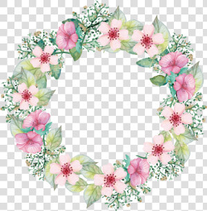 Garland Vector Pataka   Pink Flower Wreath Vector  HD Png Download