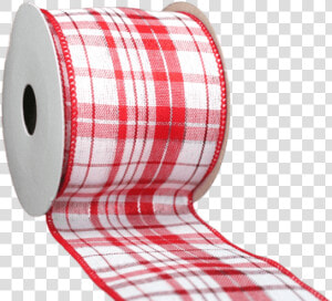 Joyful Plaid White red 50yds Ribbon   Tartan  HD Png Download