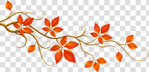 Decorative Branch With Autumn Leaves Png Clipart   Fall Leaves Clip Art  Transparent Png