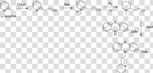 Thioridazine Synthesis   Chemical Synthesis Of Thioridazine  HD Png Download