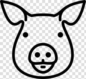 Pig Head   Pig Head Drawing Easy  HD Png Download