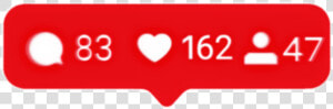  instagram  heart  love  likes  comments  followers   Carmine  HD Png Download