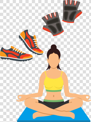 Meditation Yoga Clip Art   Meditation Cartoon Girl Png  Transparent Png