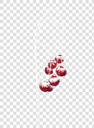 Snowcapped Dangling Red Ornament Spray   Arch  HD Png Download