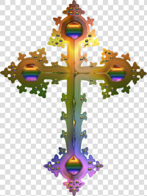 Christian Cross Clip Art   Gold Transparent Christian Cross  HD Png Download