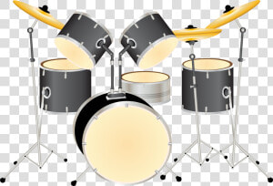 Drum Kit Png Clipart   Cartoon Drum Kit Png  Transparent Png