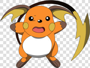 Pokemon Raichu Scared  HD Png Download