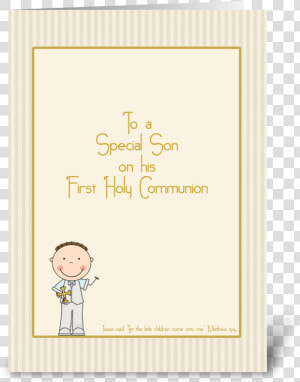 Congratulations  Holy Communion  Son Greeting Card   Cartoon  HD Png Download